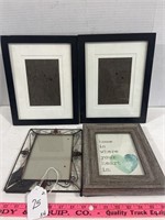 (4) Wooden and Glass Picture Frames