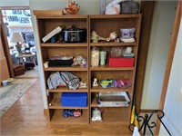 Pair of Wooden Shelving Units  (no contents)