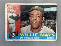 1960 Willie Mays Topps Baseball Card