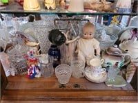 Assorted Crystal and Pottery Items  (no dolls)