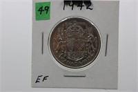 1942 EF SILVER FIFTY CENT