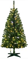 5ft Pre-Lit White/Color Christmas Tree