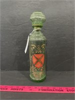 Vintage Glass Green Fitzgerald Decanter Bottle