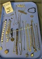 Tray Lot Sterling Silver Jewelry. Bracelets,