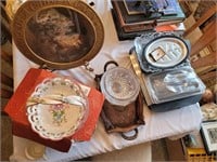 Assorted Crystal Items and Buffet Server