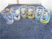 6-- CARTOON JELLY JAR CUPS