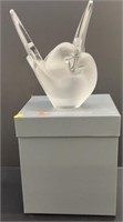 Lalique Dove French Art Glass Vase