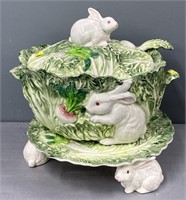 Shafford RABBIT PATCH Pottery Soup Tureen