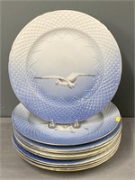 10 Bing & Grondahl Porcelain Seagull Plates