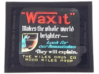 Advertising Glass Lantern Slide Waxit, Wiles Drug