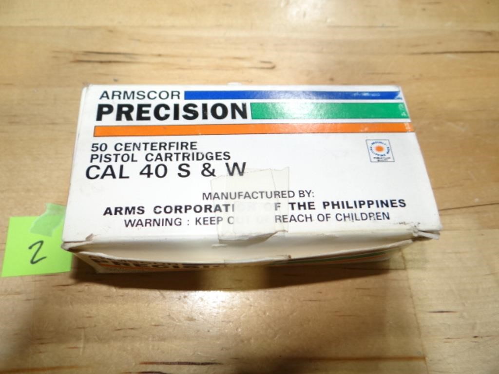 40 S&W 180gr Armscor Rnds 50ct