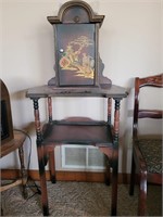 Antique side table and misc.