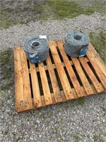 Rolls of barb wire