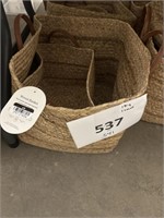 Threshold woven basket set of 2