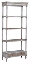 Textural Twisted Gray Wash Etagere