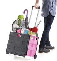 Ultra-Slim Rolling Storage Cart  Large  Pink