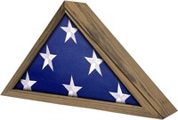 5' x 9.5' Burial Flag Display Case  Rustic Wood