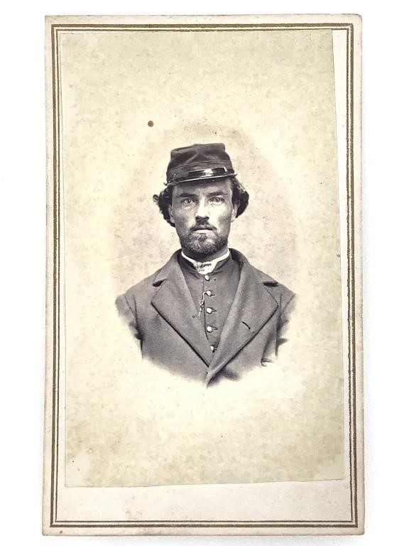 CDV Portrait Civil War Uniformed Soldier, Indiana