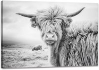 Highland Cow Canvas Wall Art (16x24 inch) Cow 05