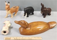Candy Containers & Carved Wood Figures