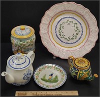 Continental Faience Pottery Lot Collection