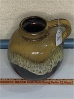 Vintage West Germany Brown Ombre Pottery Jug-Vase