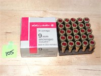 9mm  Browning Court Sellier & Bellot Rnds 25ct