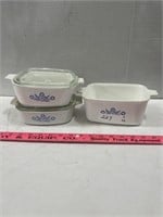 Vintage Corning Ware Casseroles with Lids