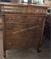Antique Tiger Oak Dresser 38x21x47"