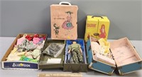 Dolls; Cases & Accessories Lot incl Skipper