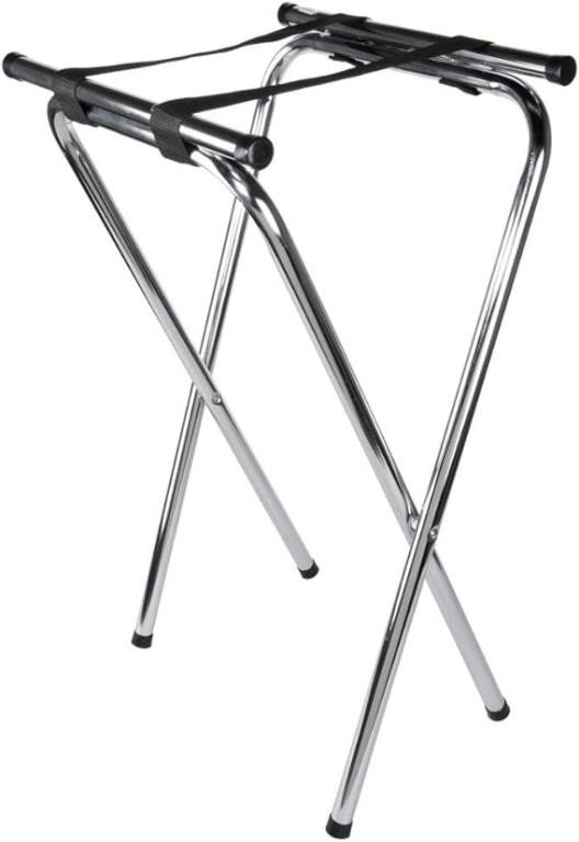 Winco Folding Tray Stand, 31-inch, Chrome