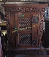 Highly Carved Ornate Cabinet 53x21x73"