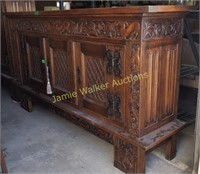 Highly Carved Ornate Cabinet 98x24x55"