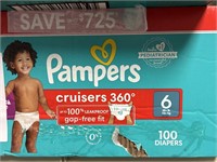 Pampers 100 diapers size 6