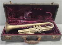 WM Frank Co Horn Cased Musical Instrument