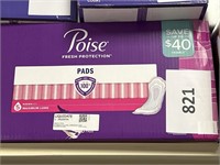 Poise pads max long 138 ct