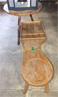 Cobblers Style Table, Lamp Stand 23x26",