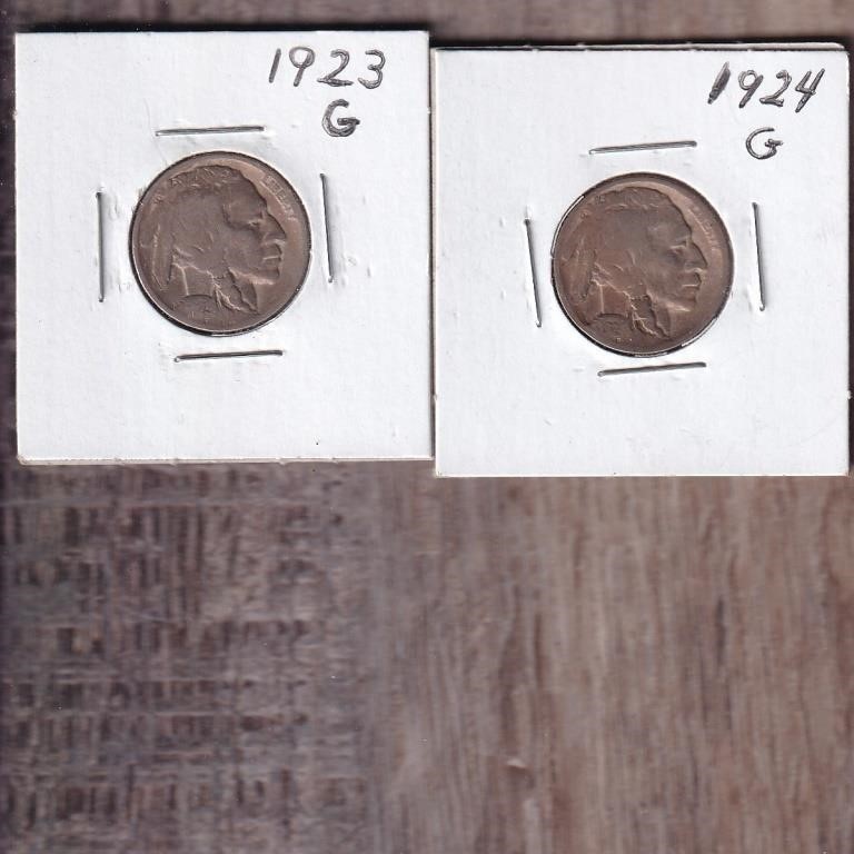 1923 - 1924 Buffalo Nickels