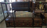 3 Section Oriental Tables, Shelves. 3-tier
