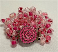 Langani Pink Beaded Bracelet 6"