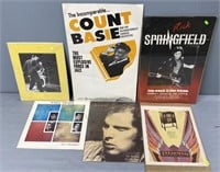 Band Posters & Vinyl Records Lot Collection