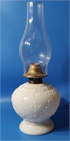 Antique Converted Patterned Milk Glass Lamp