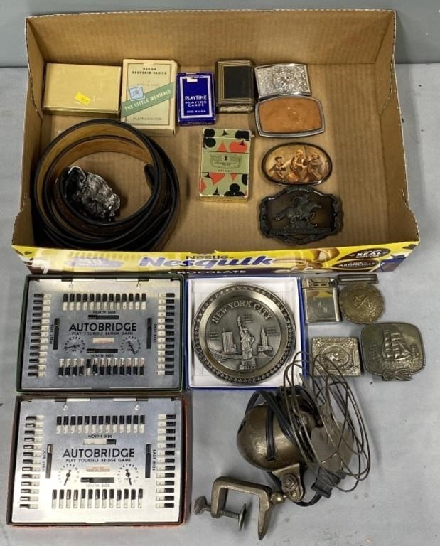Belt Buckles & Games Lot Collection