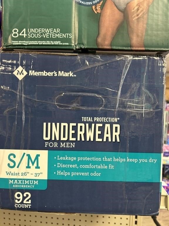 MM mens underwear S/M 92 ct