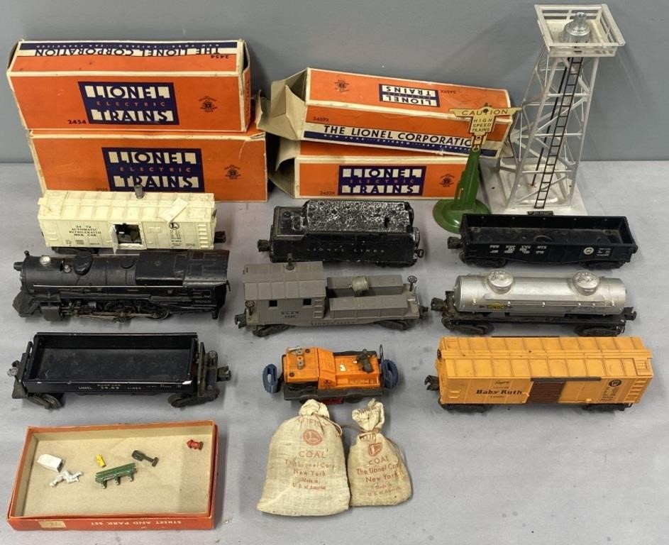 Lionel Train Cars; Boxes & Accessories Lot