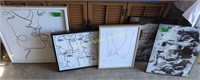 Picasso Style Framed Art, Greek Statue Photos