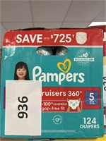 Pampers 124 diapers size 5