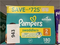Pampers 180 diapers size 2