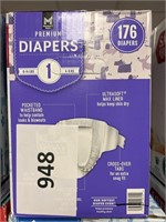 MM 176 diapers  size 1