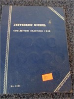1938 ON PARTIAL JEFFERSON NICKEL BOOK